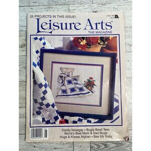 Leisure Arts The Magazine June 1995 25 Projects Cross Stitch‎ Crochet Knit Craft